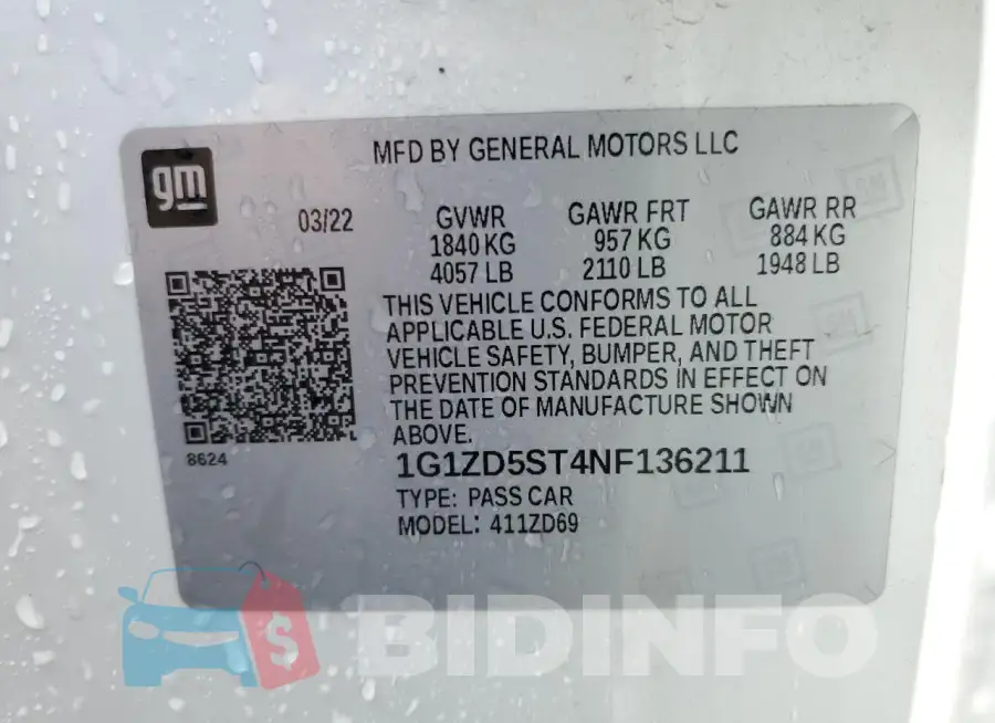 1G1ZD5ST4NF136211 Photo# 13