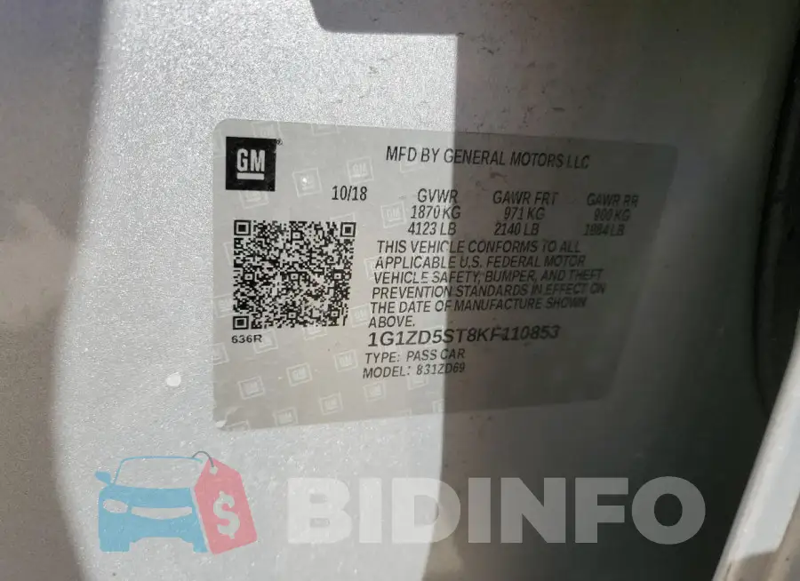 1G1ZD5ST8KF110853 Photo# 12