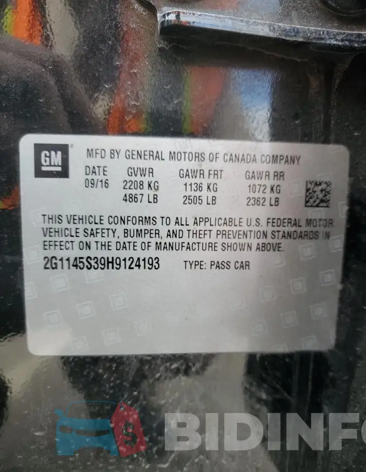 2G1145S39H9124193 Photo# 12