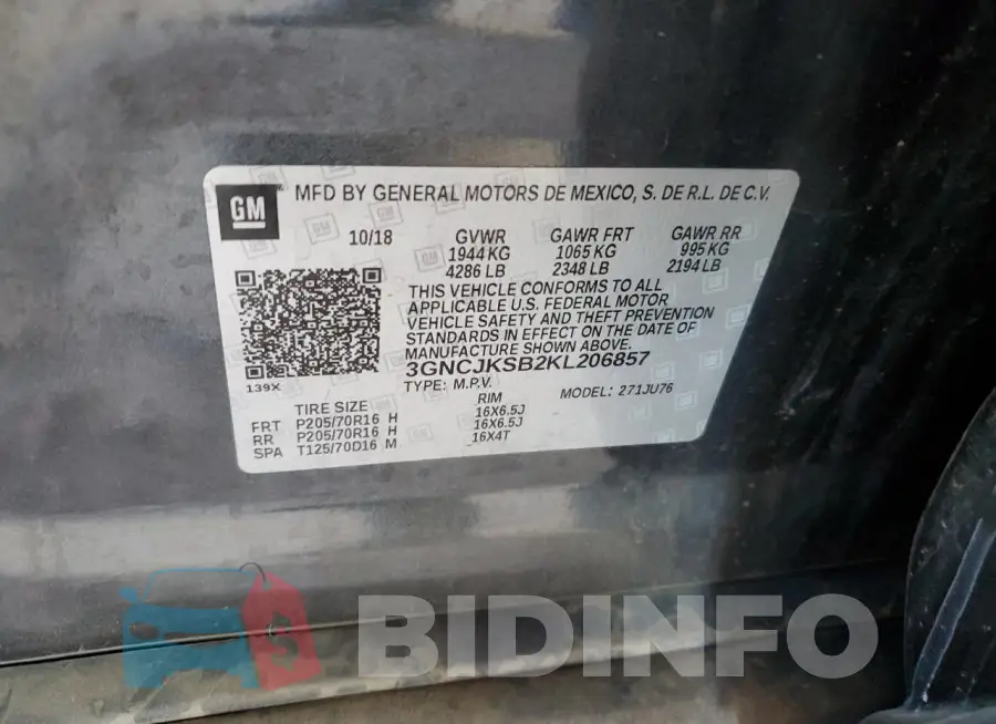 3GNCJKSB2KL206857 Photo# 13