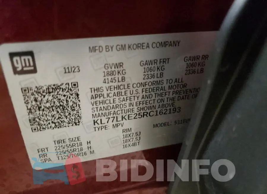 KL77LKE25RC162193 Photo# 14