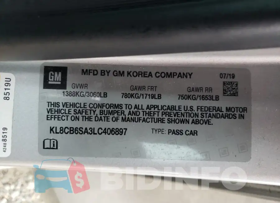 KL8CB6SA3LC406897 Photo# 13