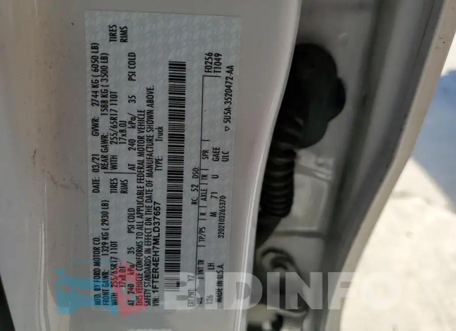 1FTER4EH7MLD37657 Photo# 12