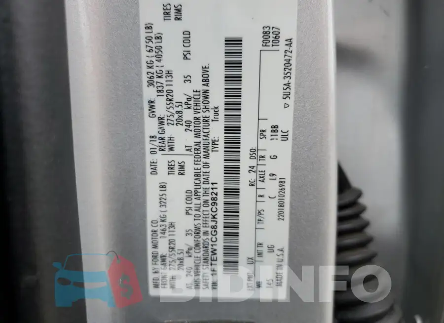 1FTEW1CG8JKC98211 Photo# 13