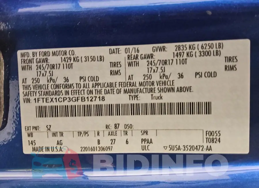 1FTEX1CP3GFB12718 Photo# 12