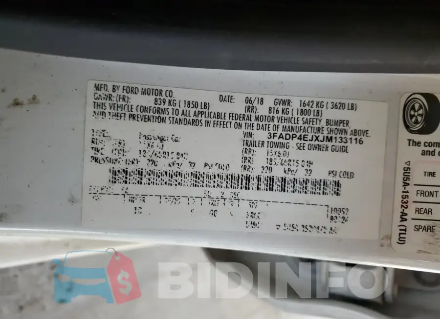 3FADP4EJXJM133116 Photo# 12
