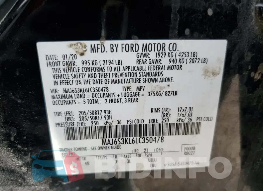 MAJ6S3KL6LC350478 Photo# 13
