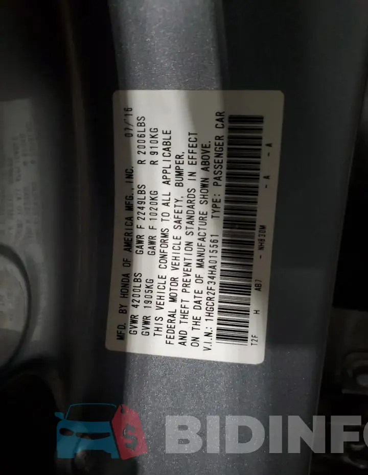 1HGCR2F34HA015561 Photo# 12
