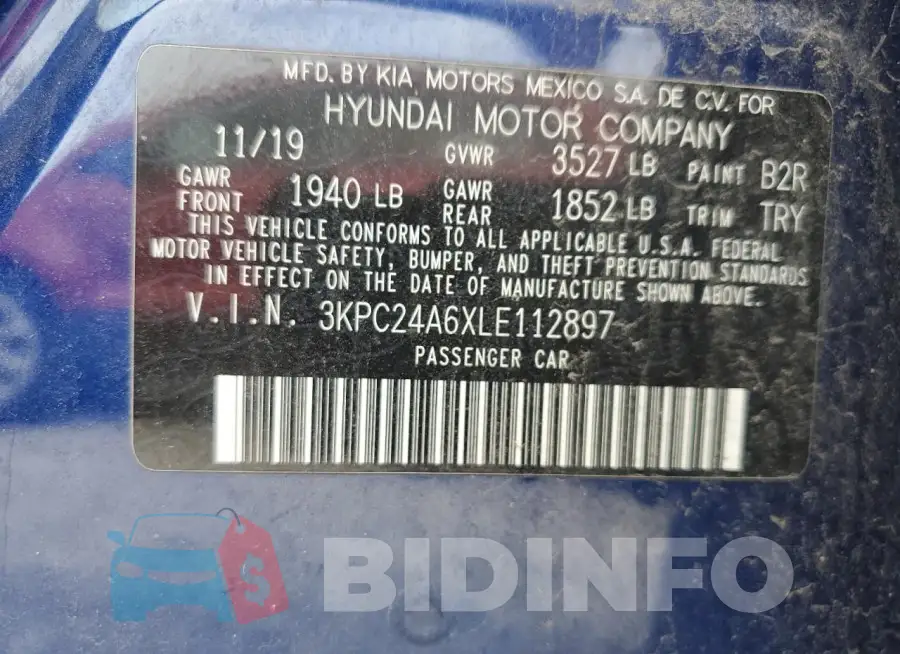 3KPC24A6XLE112897 Photo# 13