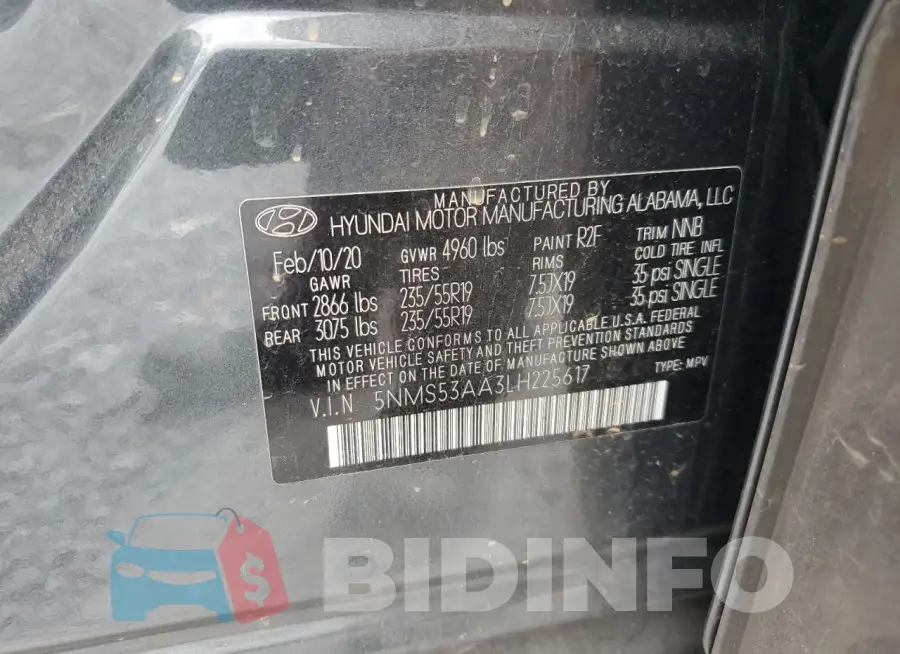 5NMS53AA3LH225617 Photo# 13