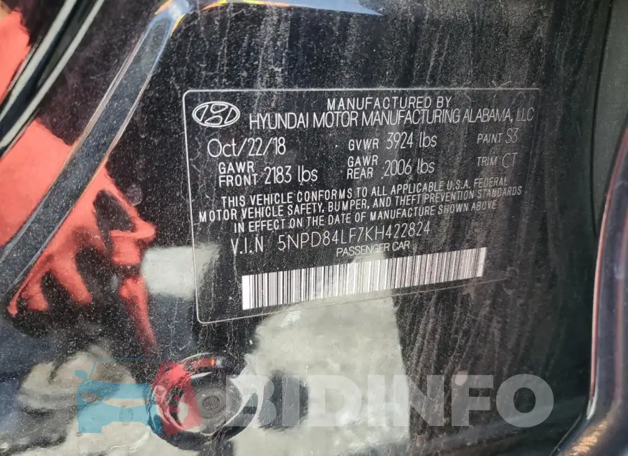 5NPD84LF7KH422824 Photo# 12