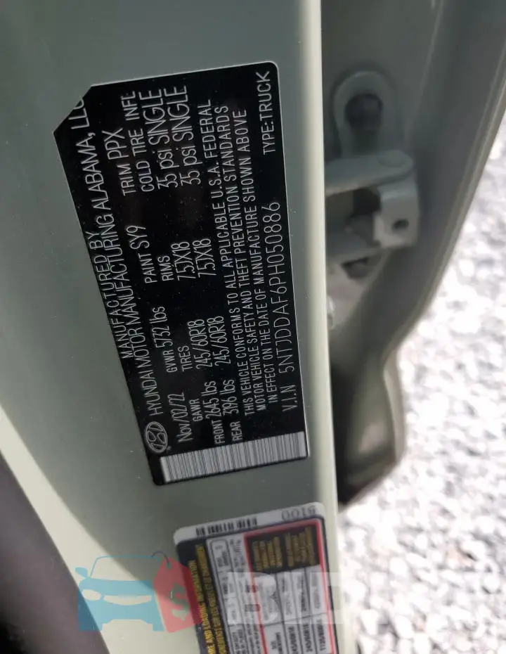 5NTJDDAF6PH050886 Photo# 12