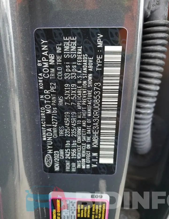 KM8HE3A30RU085373 Photo# 14