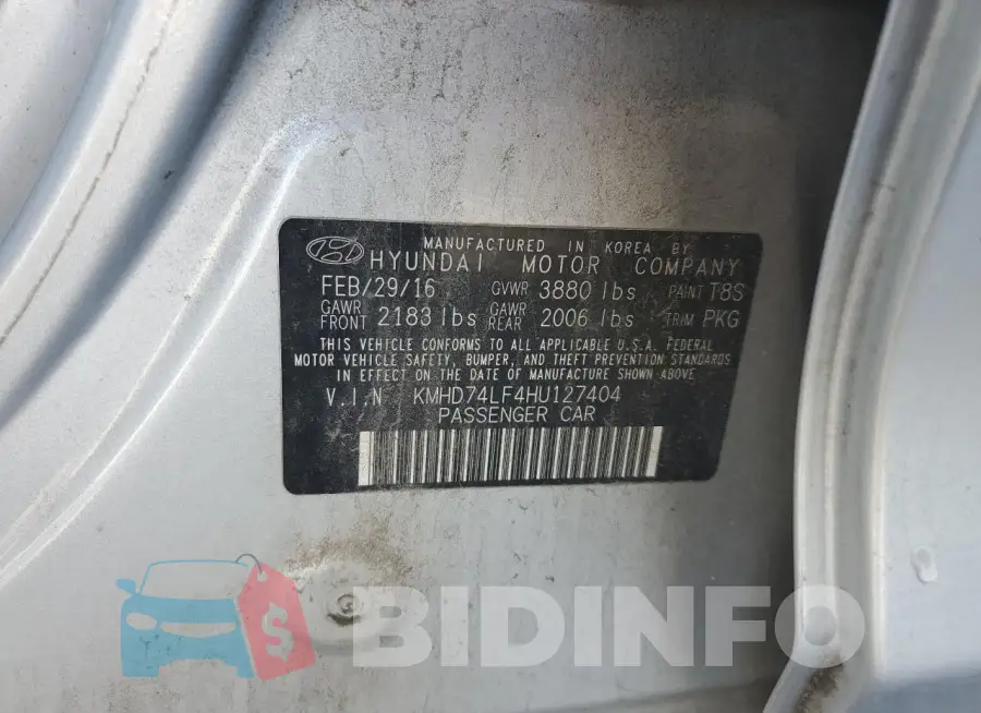 KMHD74LF4HU127404 Photo# 12