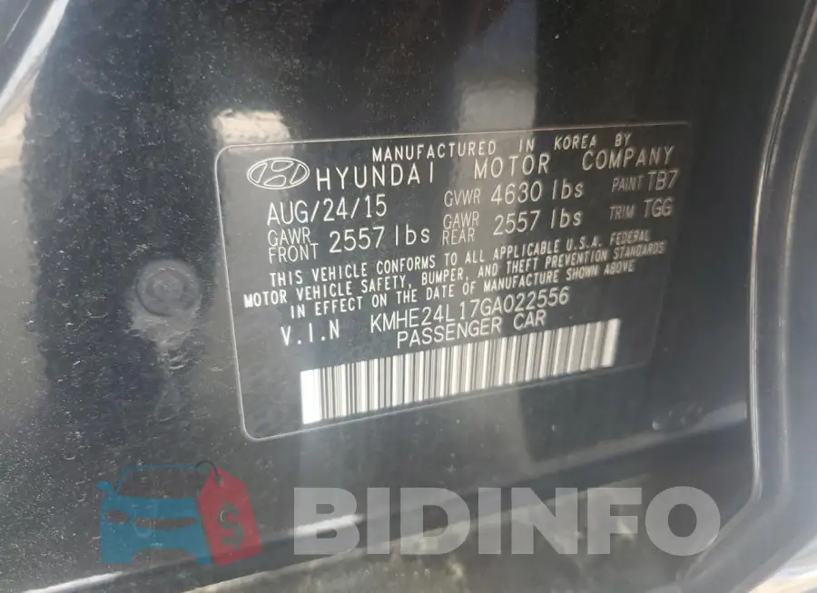 KMHE24L17GA022556 Photo# 12