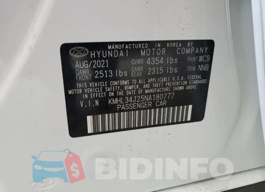 KMHL34J25NA180777 Photo# 12