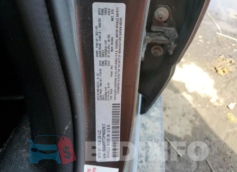 1C6SRFFT2PN652917 Photo# 12