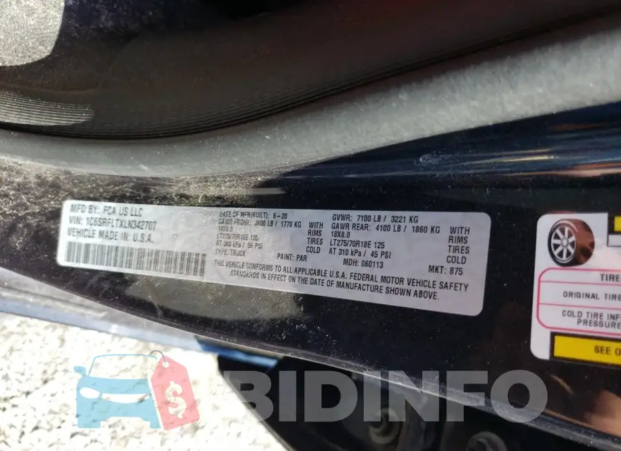 1C6SRFLTXLN342707 Photo# 12
