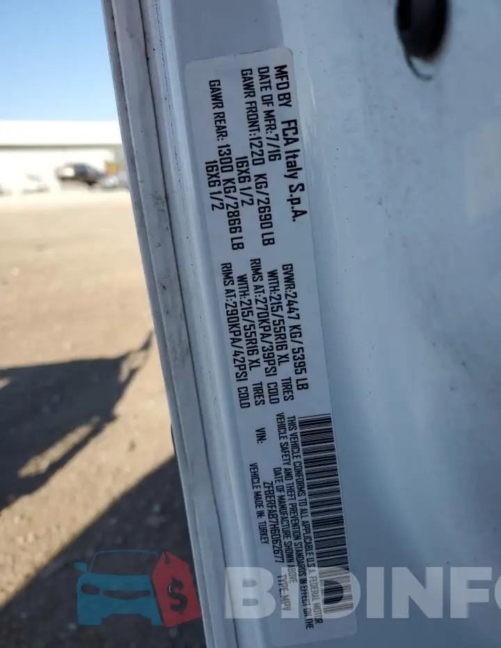 ZFBERFAB7H6D62677 Photo# 13