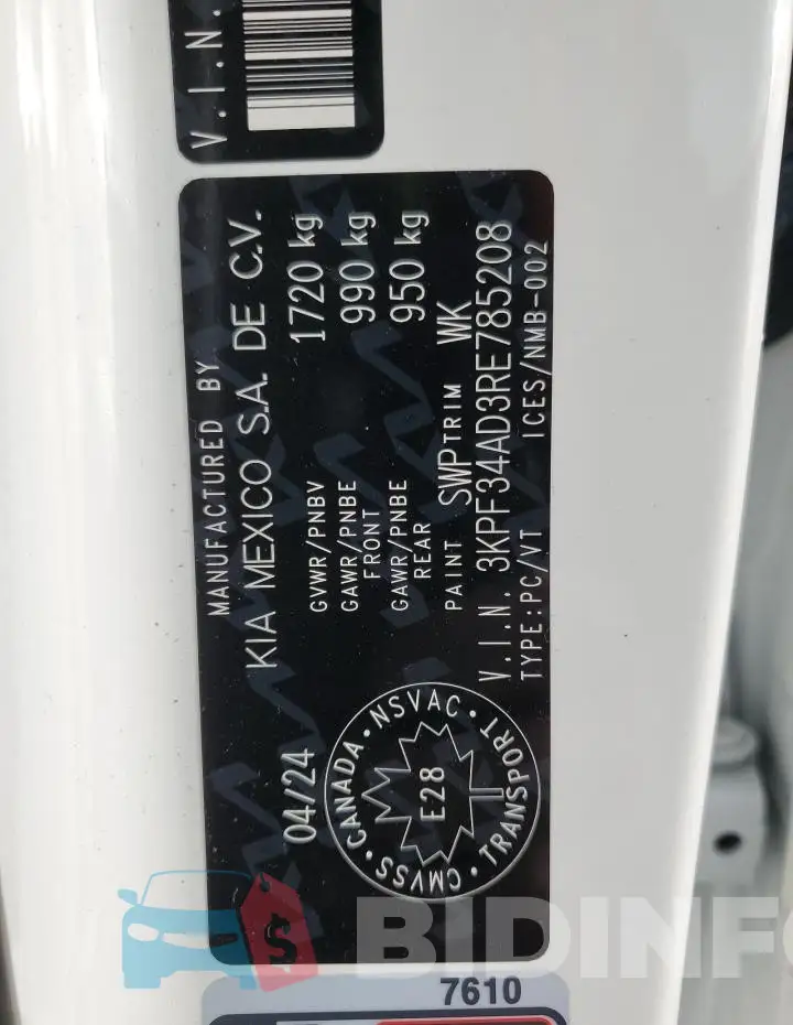 3KPF34AD3RE785208 Photo# 13