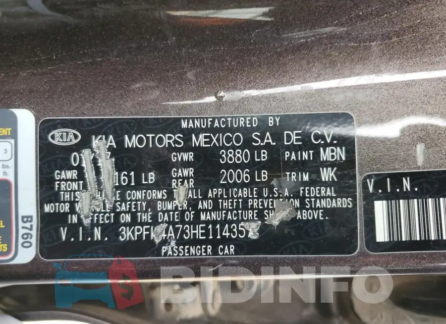 3KPFK4A73HE114357 Photo# 12