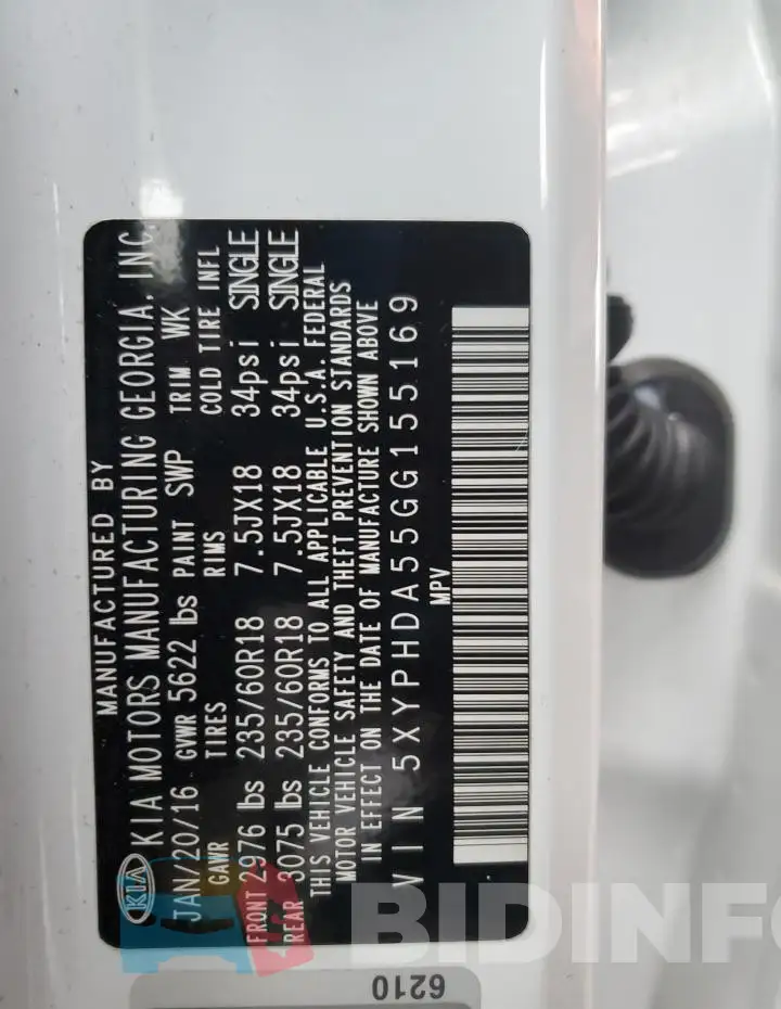 5XYPHDA55GG155169 Photo# 13