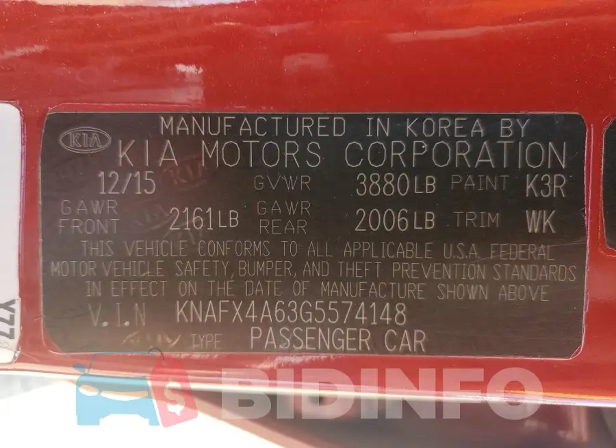 KNAFX4A63G5574148 Photo# 12