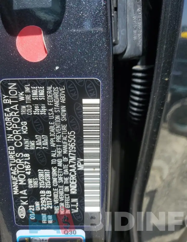 KNDERCAA7M7196505 Photo# 12