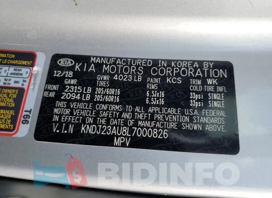 KNDJ23AU8L7000826 Photo# 12
