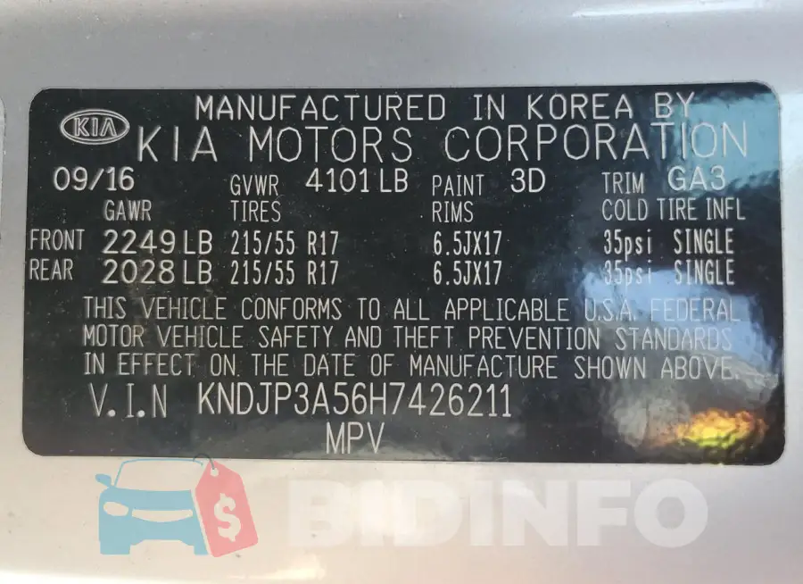 KNDJP3A56H7426211 Photo# 12