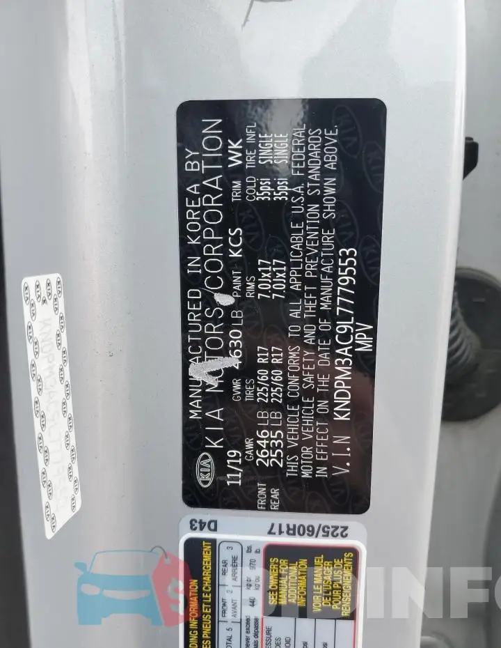 KNDPM3AC9L7779553 Photo# 13