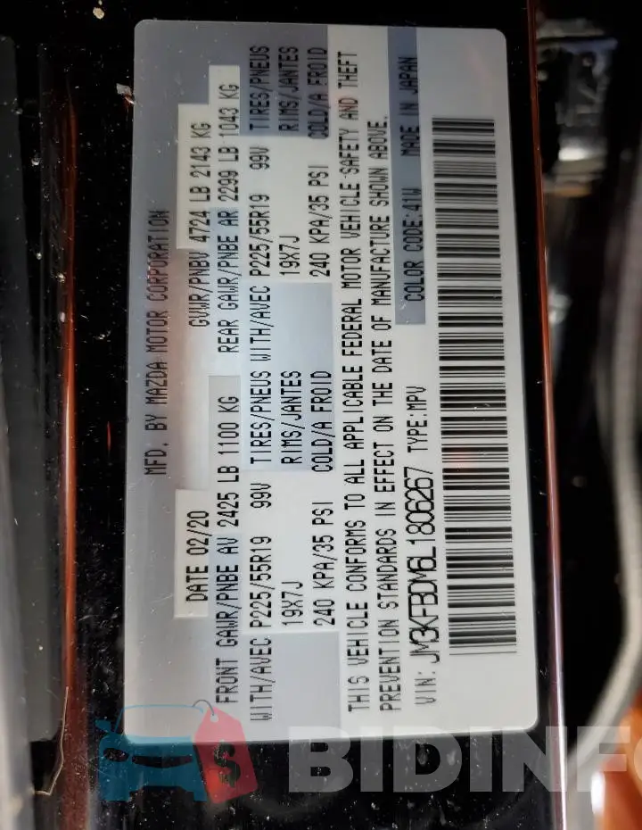 JM3KFBDM6L1806267 Photo# 13