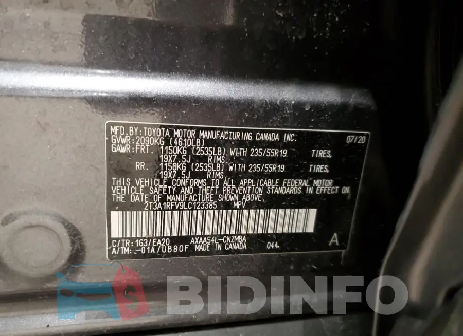 2T3A1RFV9LC123385 Photo# 14