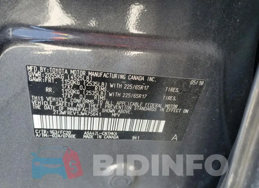 2T3WFREV1JW475641 Photo# 13