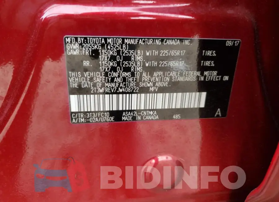 2T3WFREV7JW408722 Photo# 13