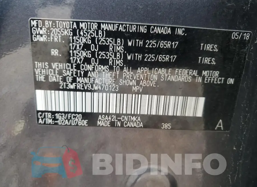 2T3WFREV9JW470123 Photo# 14