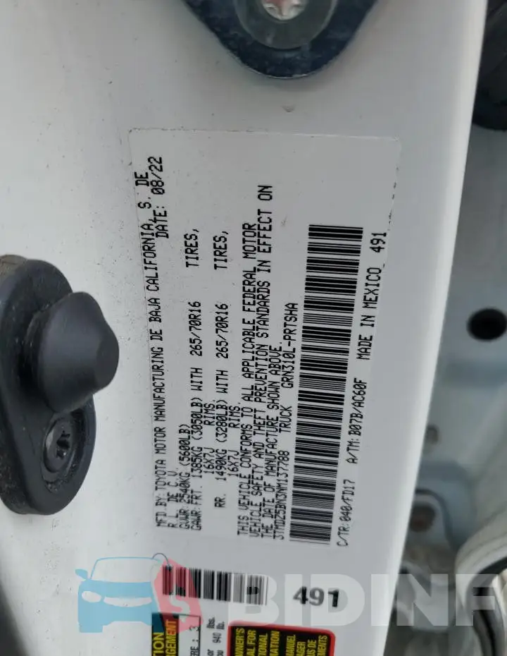 3TMDZ5BN3NM137788 Photo# 12