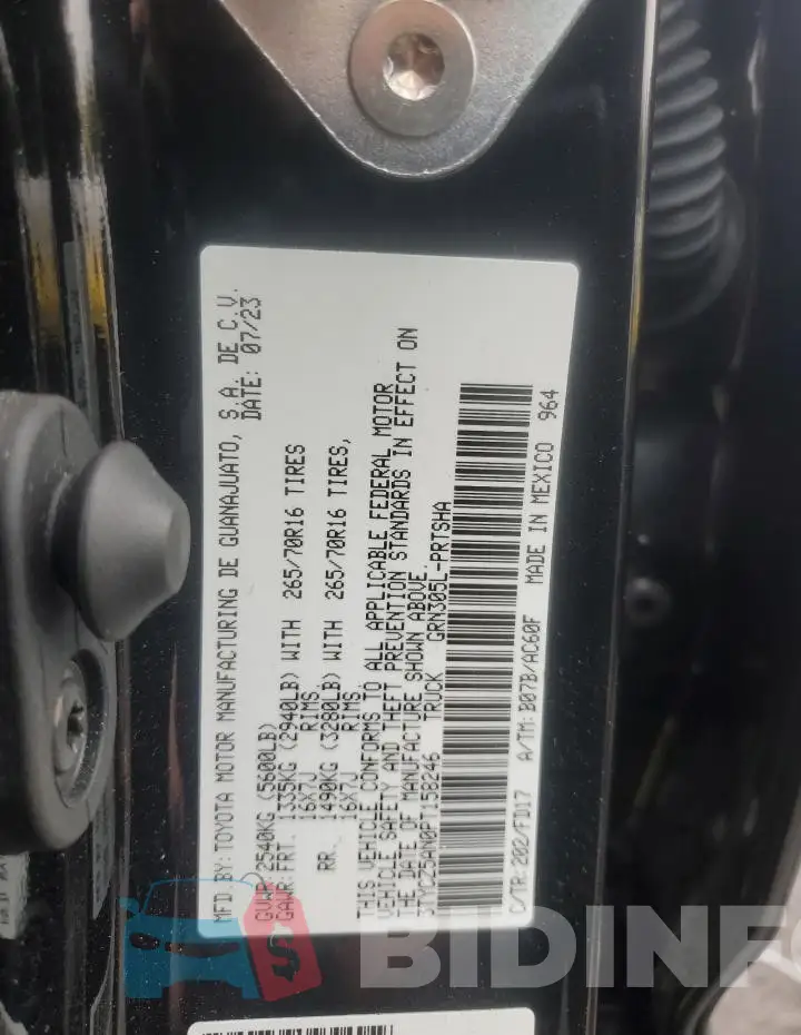 3TYCZ5AN0PT158246 Photo# 12