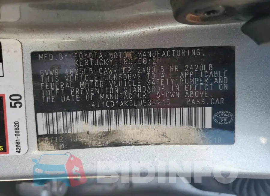 4T1C31AK5LU535215 Photo# 12