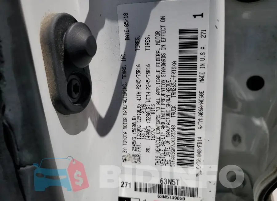5TFAX5GN7JX123348 Photo# 12