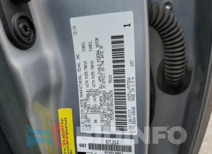 5TFEW5F18HX218630 Photo# 12