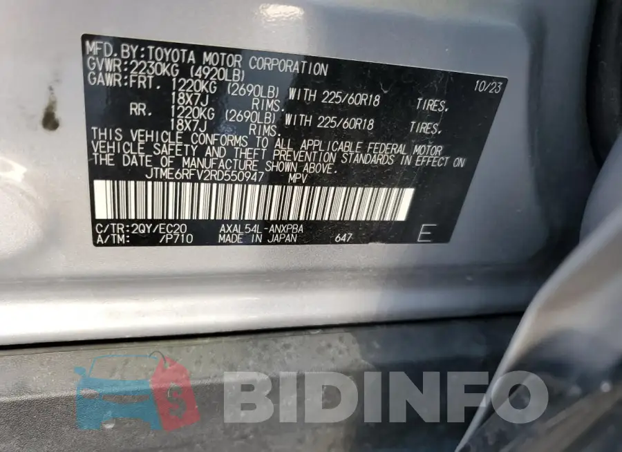 JTME6RFV2RD550947 Photo# 12