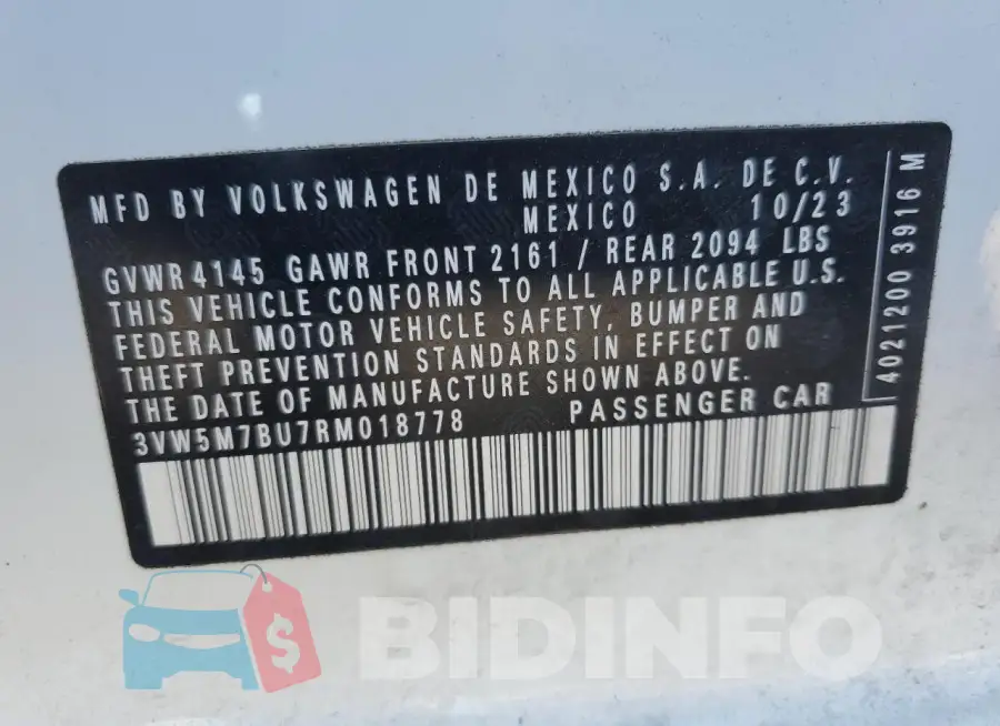 3VW5M7BU7RM018778 Photo# 12