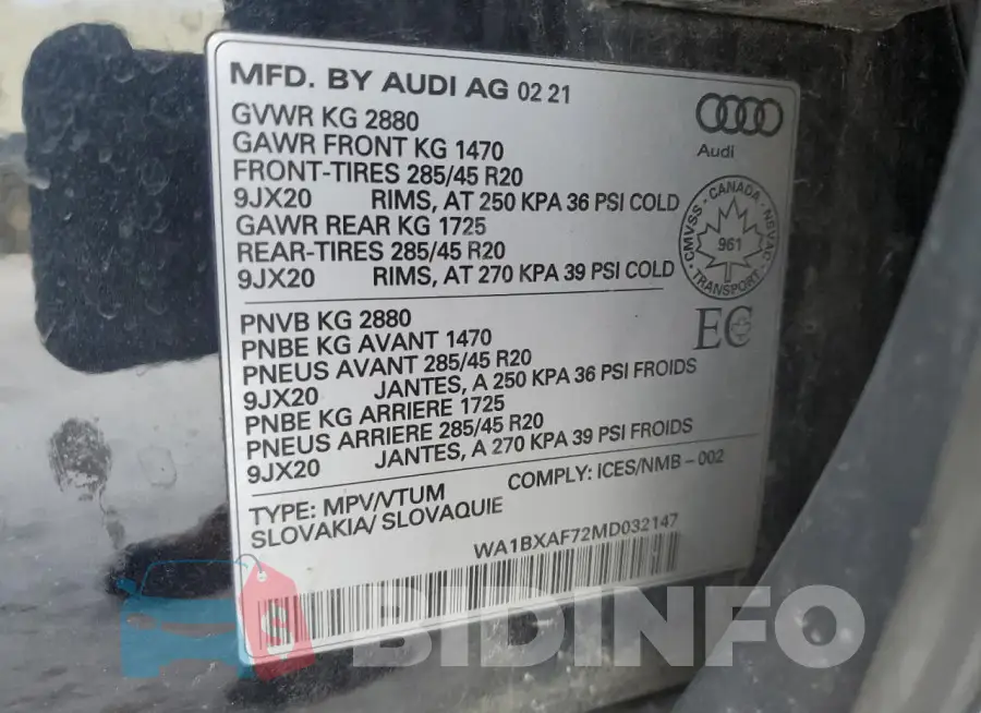 WA1BXAF72MD032147 Photo# 12