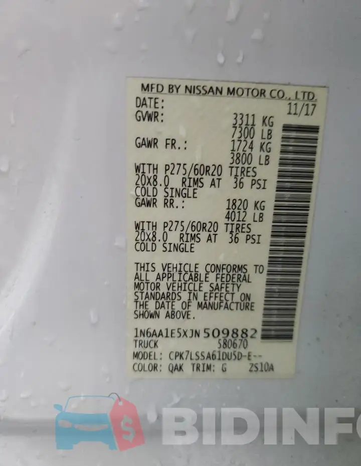 1N6AA1E5XJN509882 Photo# 12