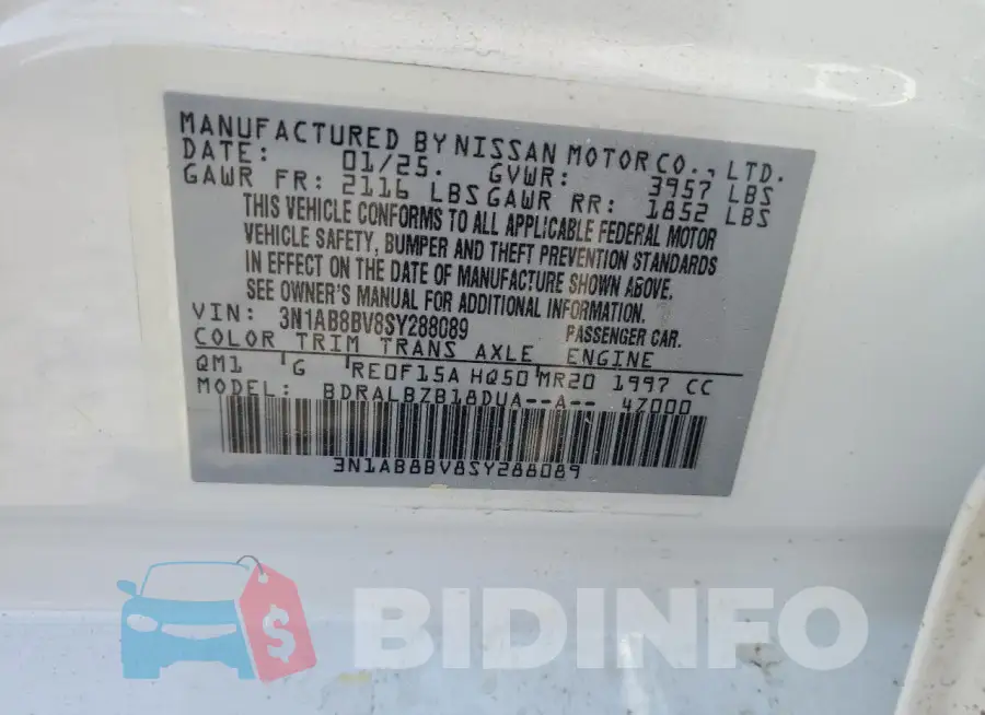 3N1AB8BV8SY288089 Photo# 12