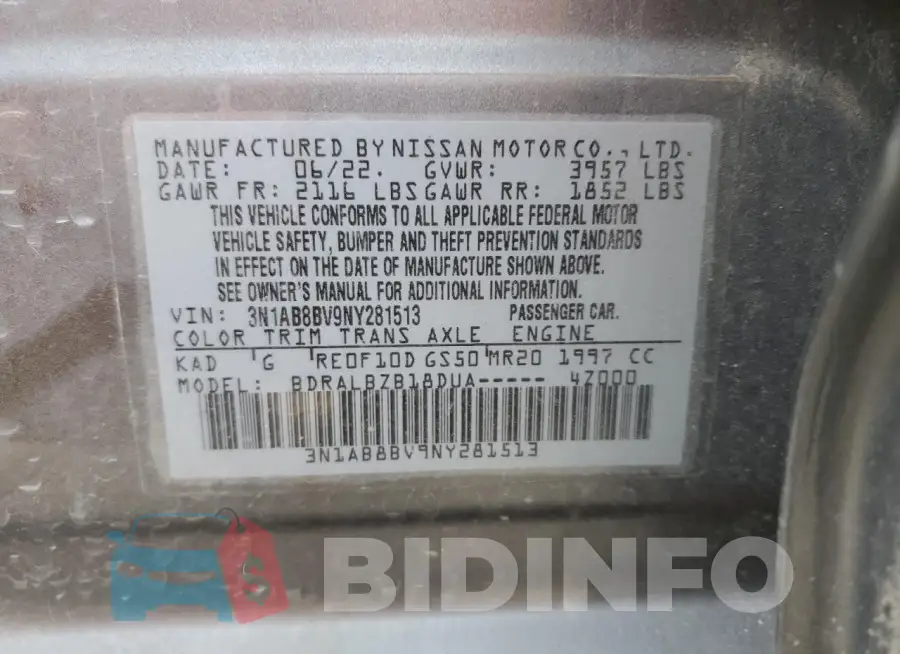 3N1AB8BV9NY281513 Photo# 13