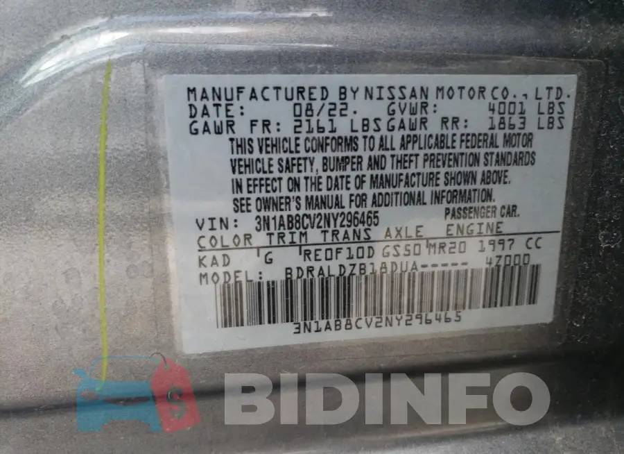 3N1AB8CV2NY296465 Photo# 12
