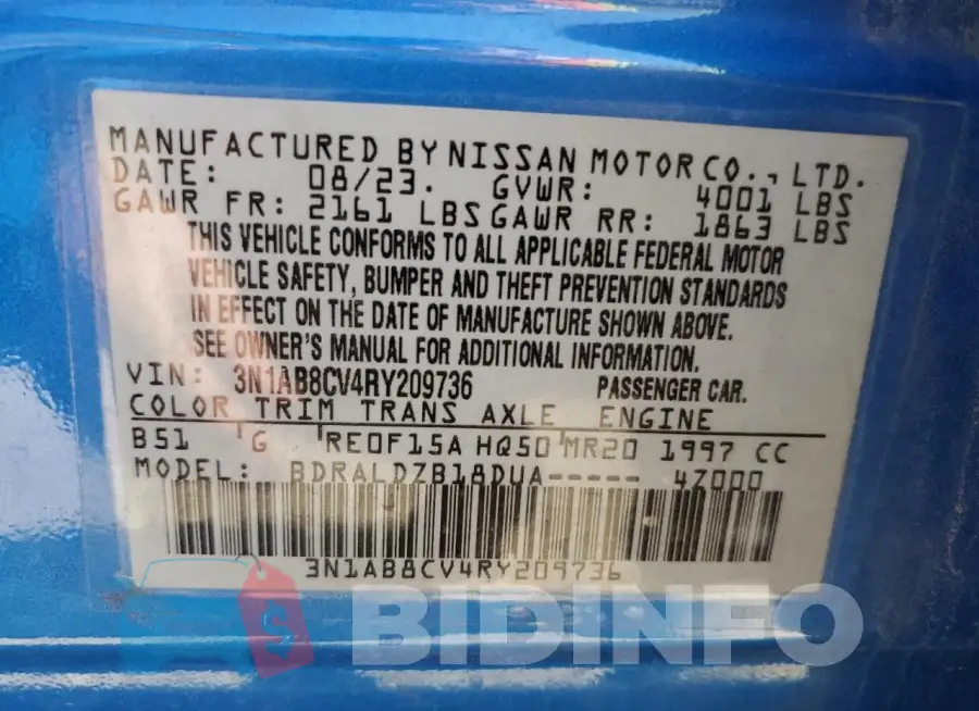 3N1AB8CV4RY209736 Photo# 13