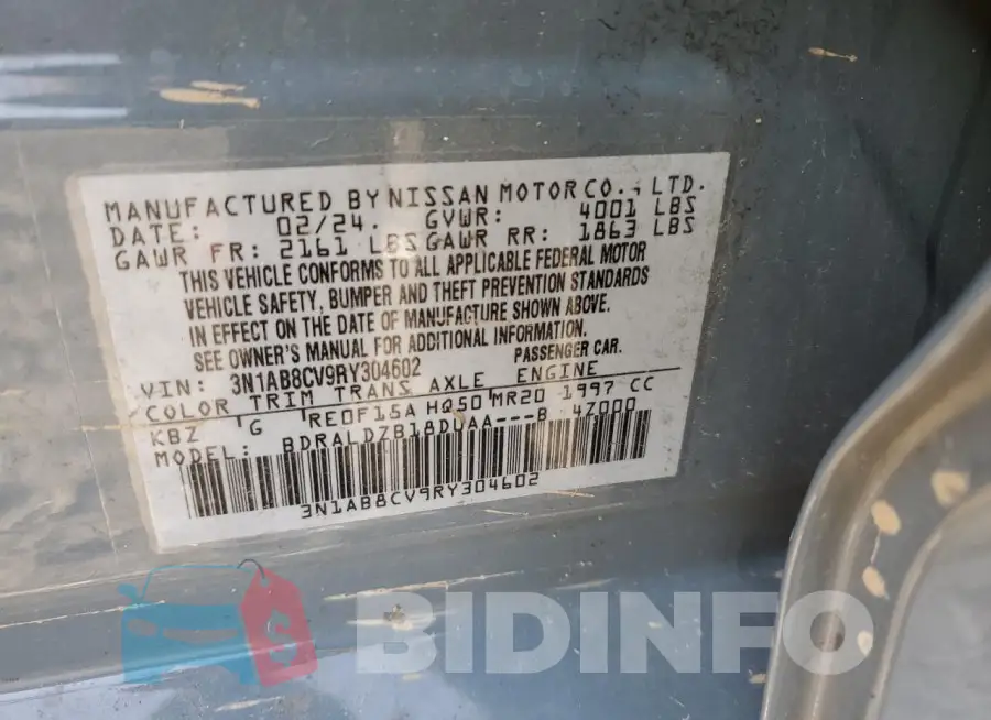 3N1AB8CV9RY304602 Photo# 13